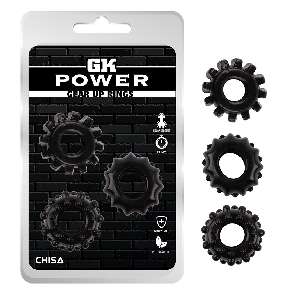 Gear Up Eraztunak-beltzak